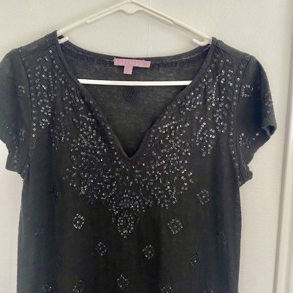 Calypso ST Barth Dress/ Cover Up With Sequins & Embroidery Black Size XS - Picture 6 of 9